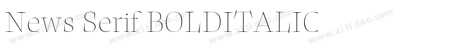News Serif BOLDITALIC字体转换